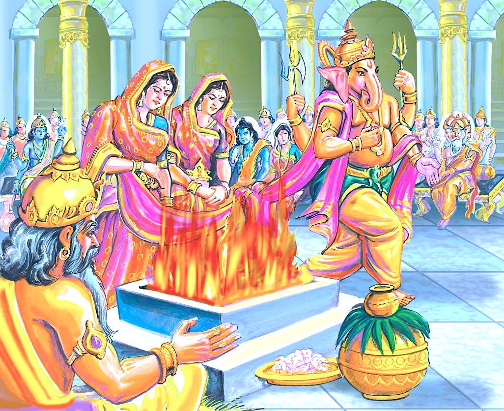 Lord Ganesha's Wedding with Siddhi and Buddhi: A Mythological Tale of Divine Union - Lord Ganesha